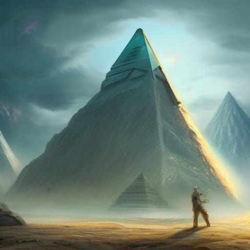 Alien Pyramid Landscape Concept Art