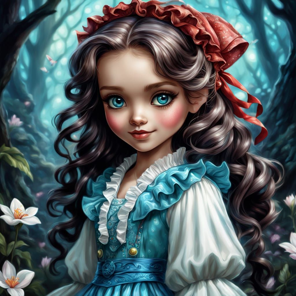 Chibi Girl in Vibrant Spring Attire