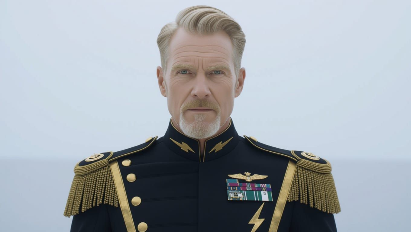 Grand Admiral in Sci-Fi Navy Uniform