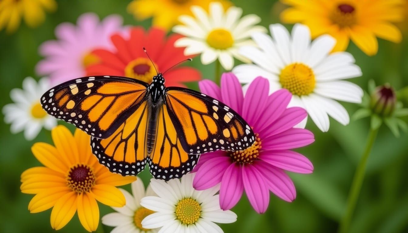 Vibrant Floral Collage of Blooming Flowers