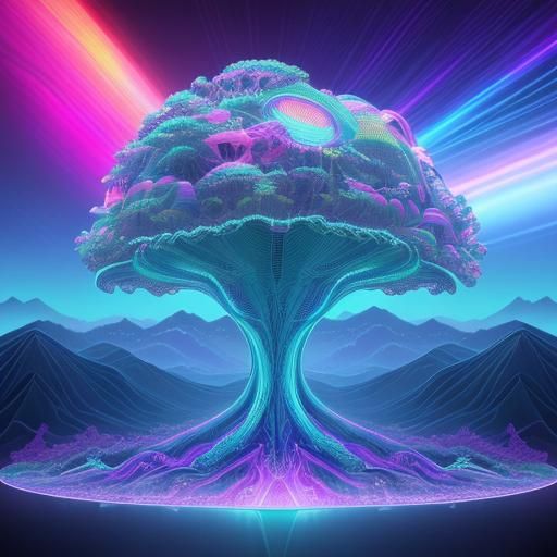 Bright Geometric Abstract Art in Full Spectrum Color