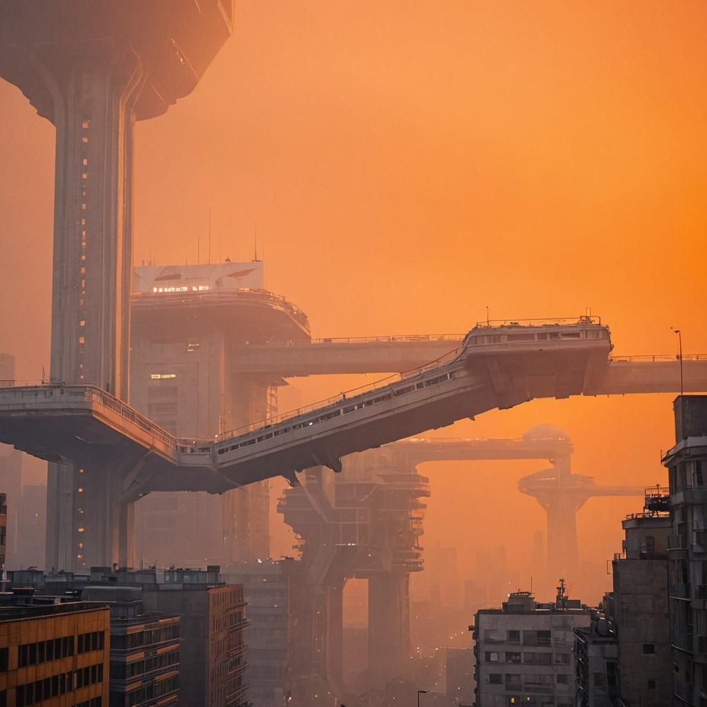 Epic Futuristic London in Brutalist Style, 2197