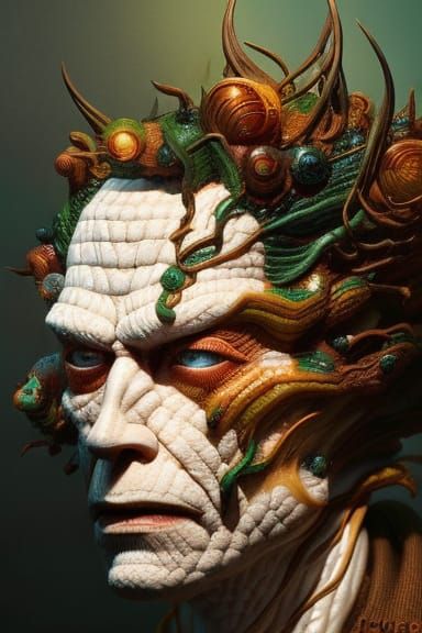 Hyperrealistic Portrait of Donald Trump in Oil Painting Styl...