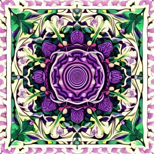 Dark Purple Roses with Penrose Tiling in 3D