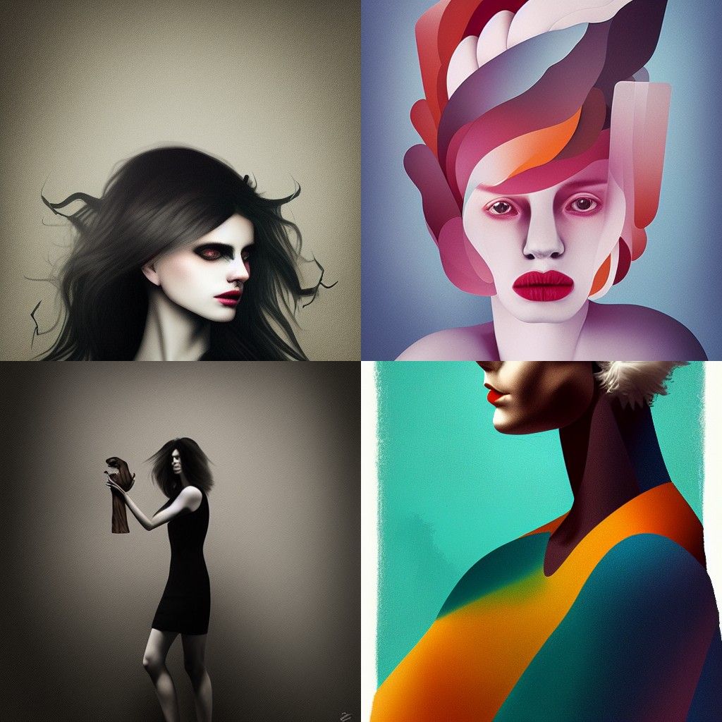 Abstract Design with Bold Colors and Dynamic Shapes