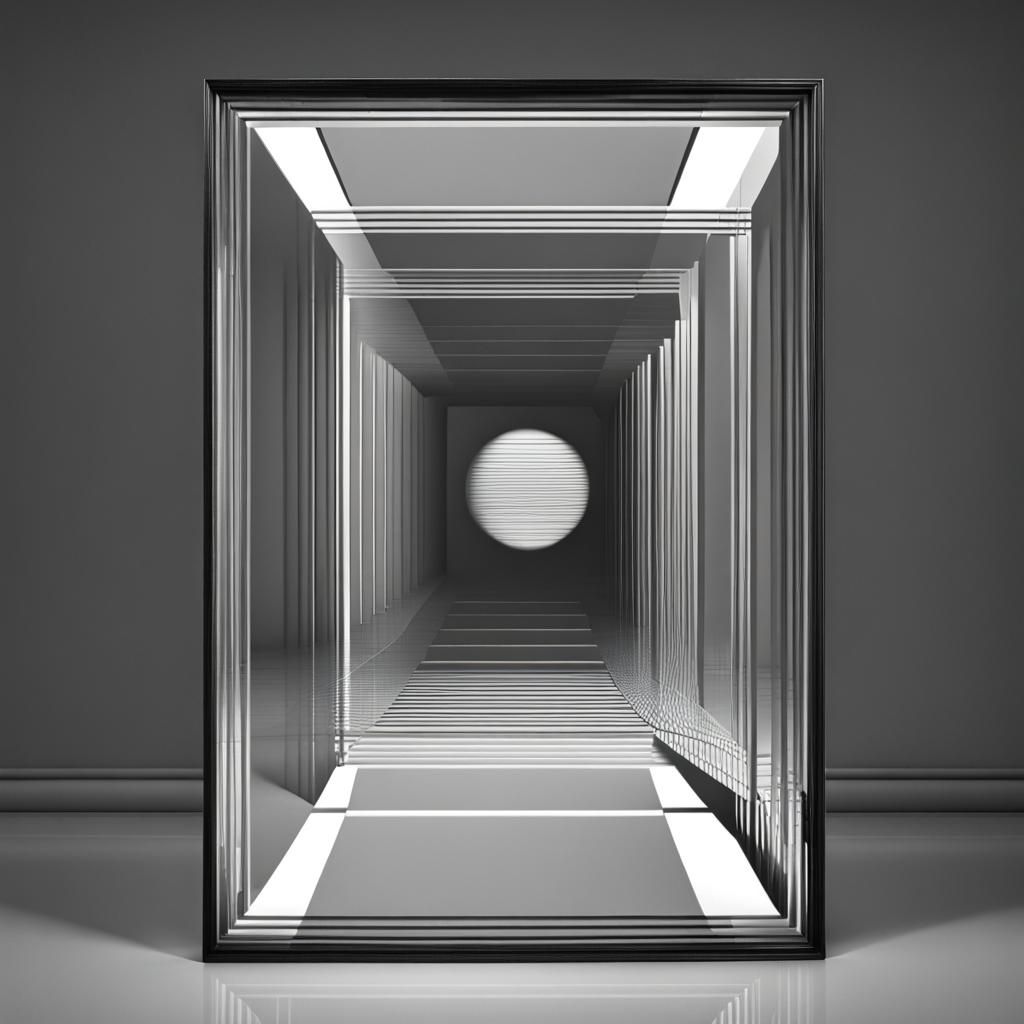 Intriguing Optical Illusion Reflected in a Mirror