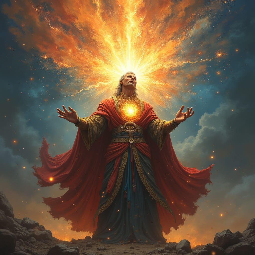 Radiant Light Explosion Purifies Black Stone