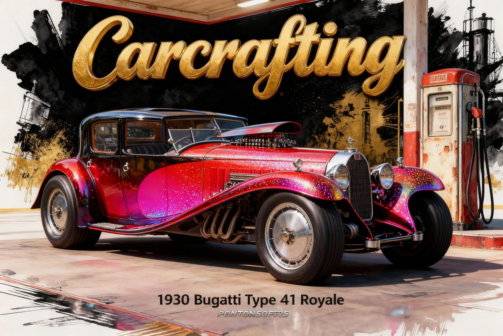 Slammed 1930 Bugatti Royale in Studio