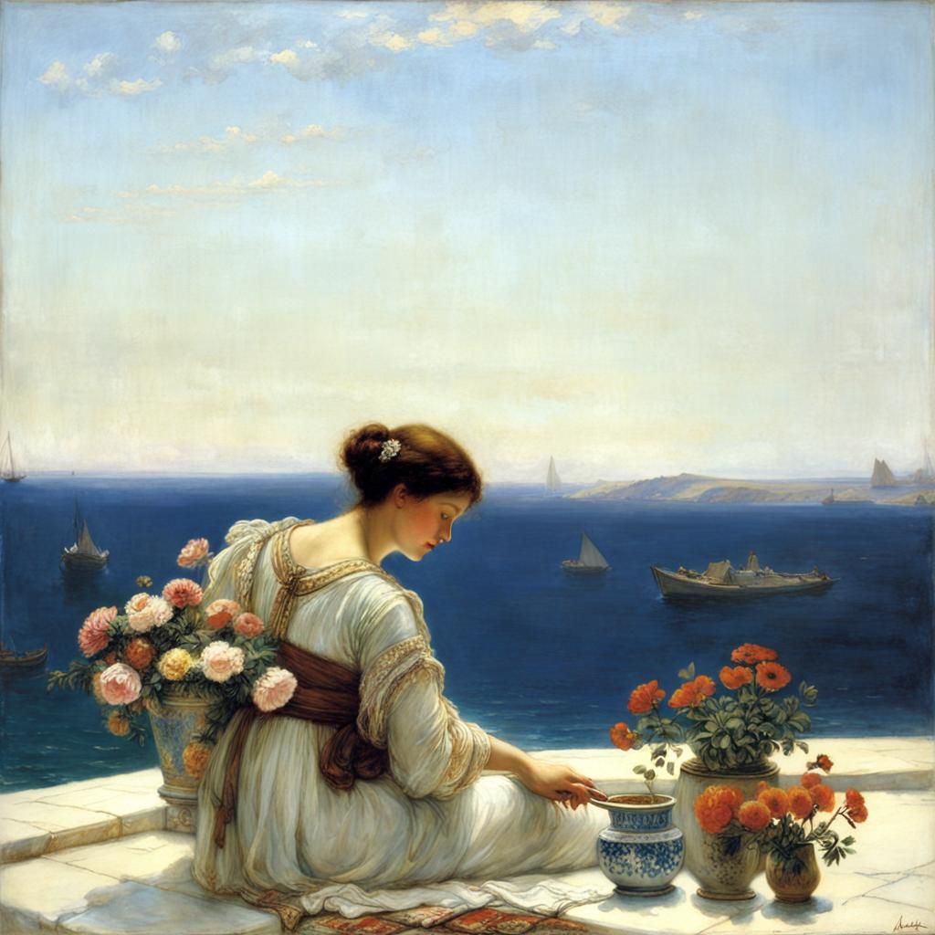 Classical Scene in the Style of Alma-Tadema