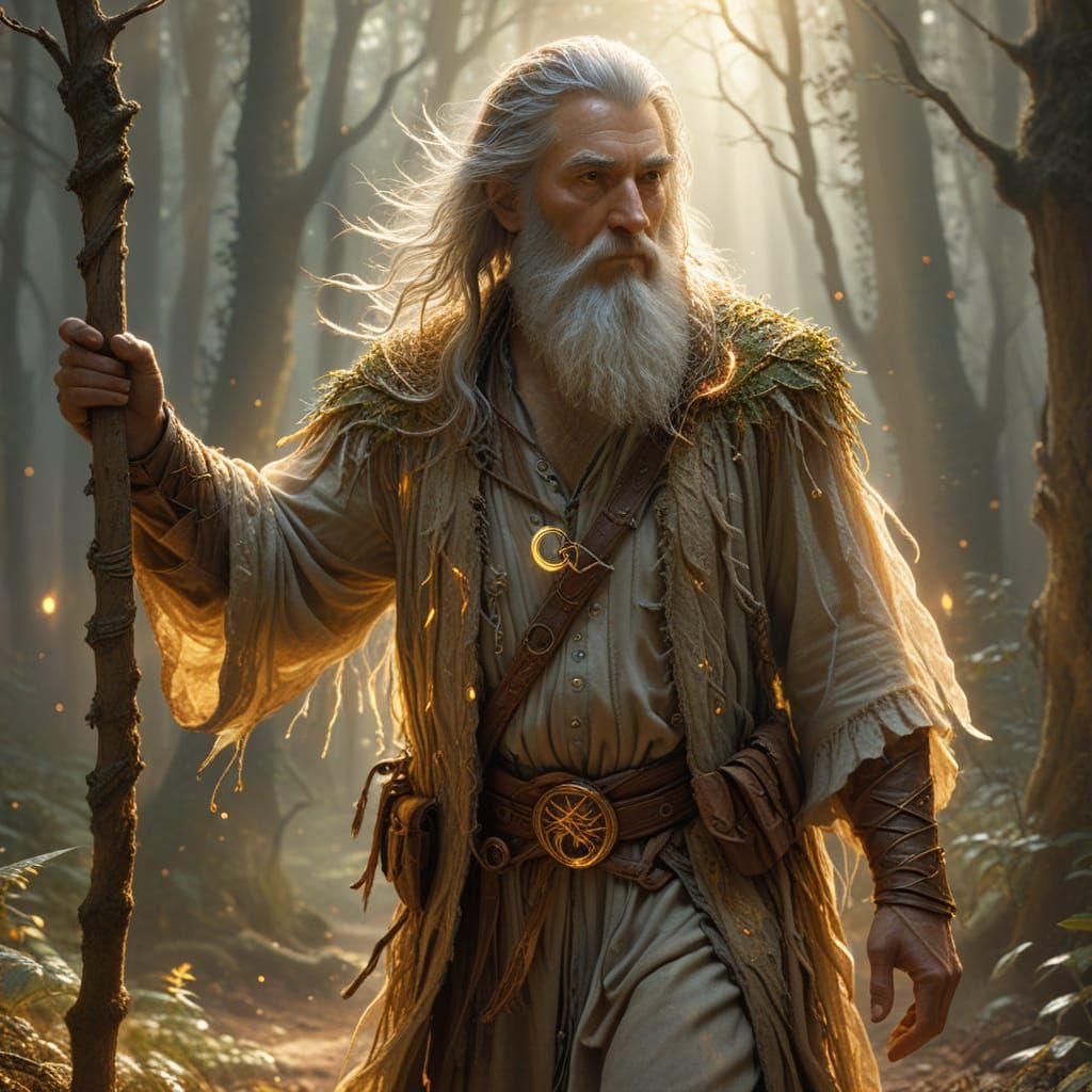 Mystical Wizard Embarks on Whimsical Journey Through Enchant...