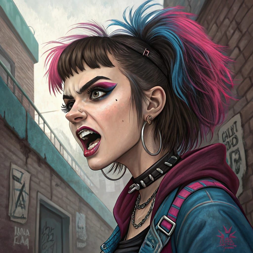 Cyberpunk-Inspired Victoria Justice in Dark, Gritty Urban La...