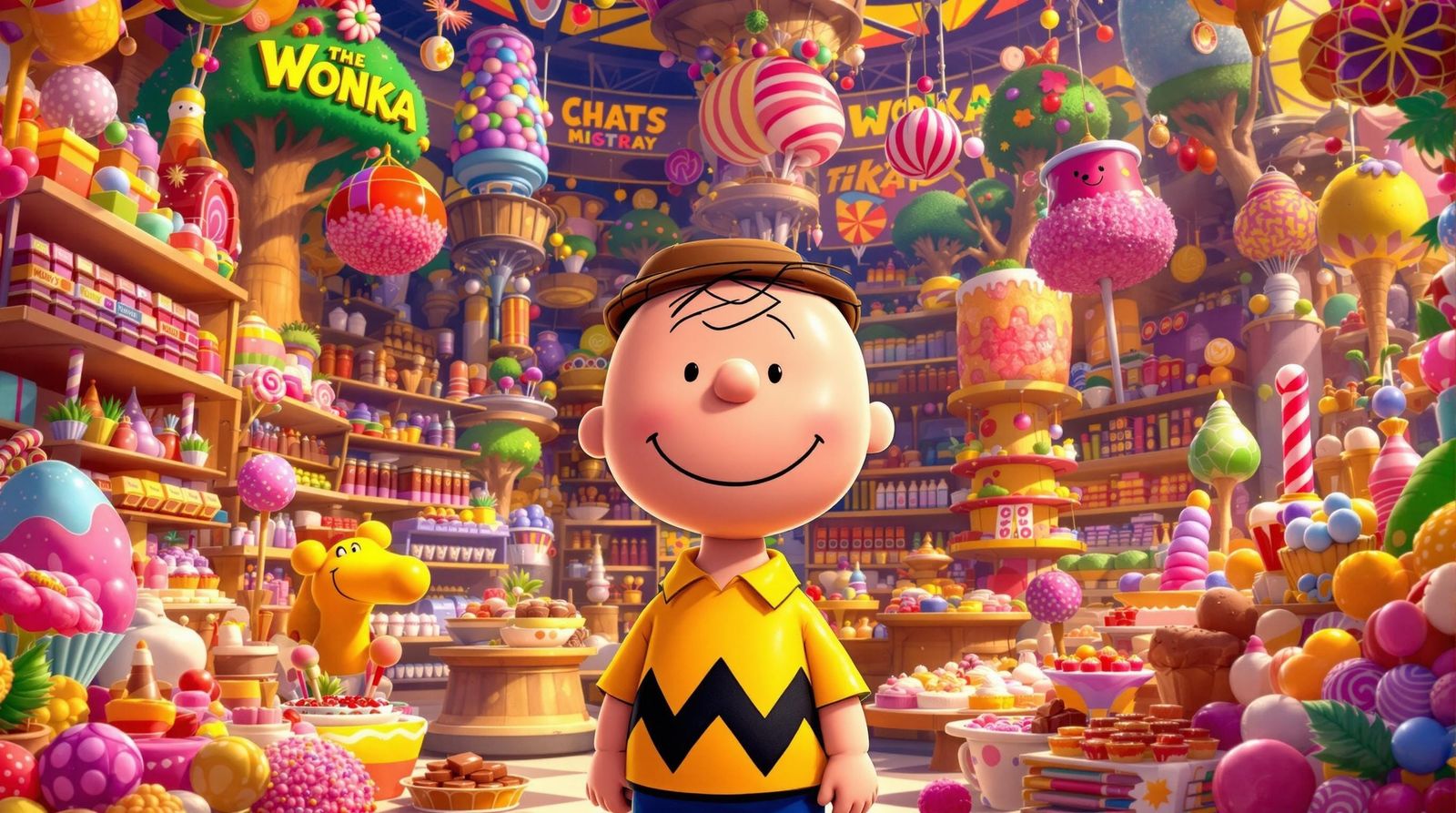 Charlie Brown's Joyful Day in Willy Wonka's Chocolate Factor...