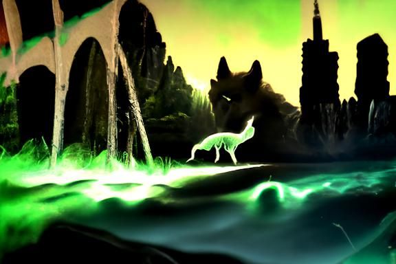 Glowing Fox Matte Painting