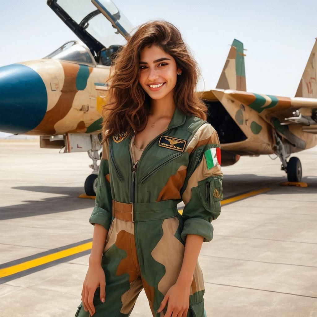 Proud Iranian Pilot in 19th Century Portrait