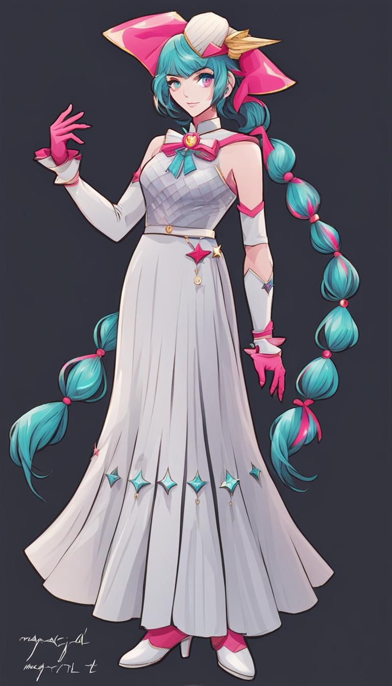 Magical Girl Character in Light Style