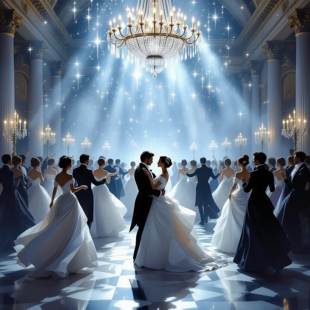 Ethereal Regency Ball Dancing in Moonlight