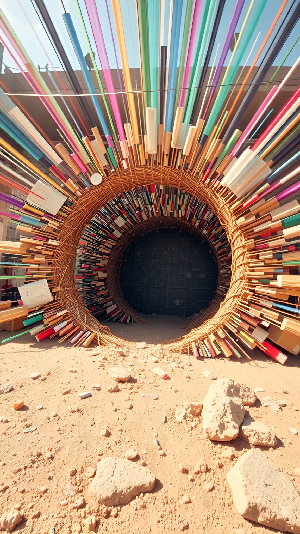 Chaotic Time-Lapse Structures in Abstract Generative Art