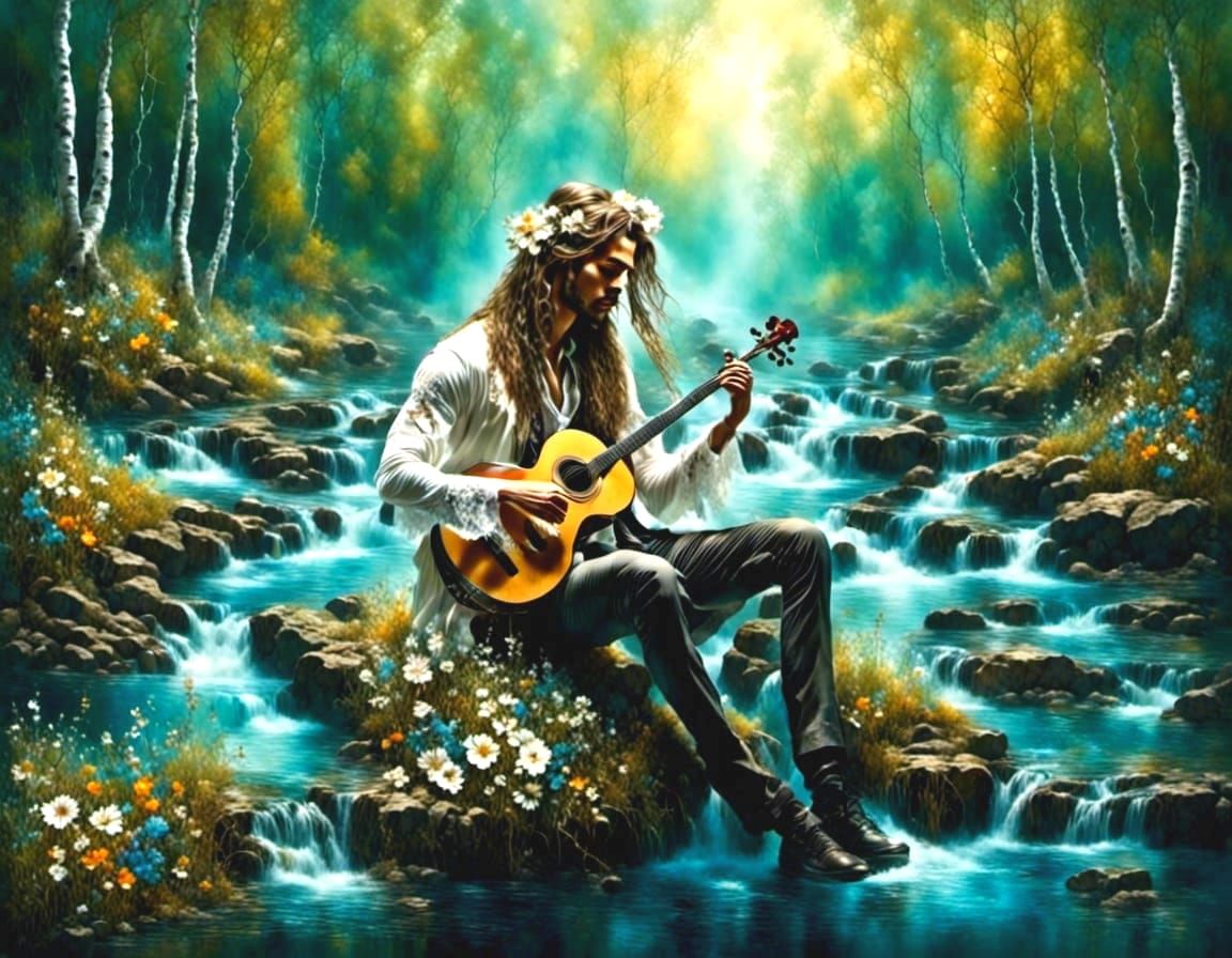 Modern Näcken med gitarr