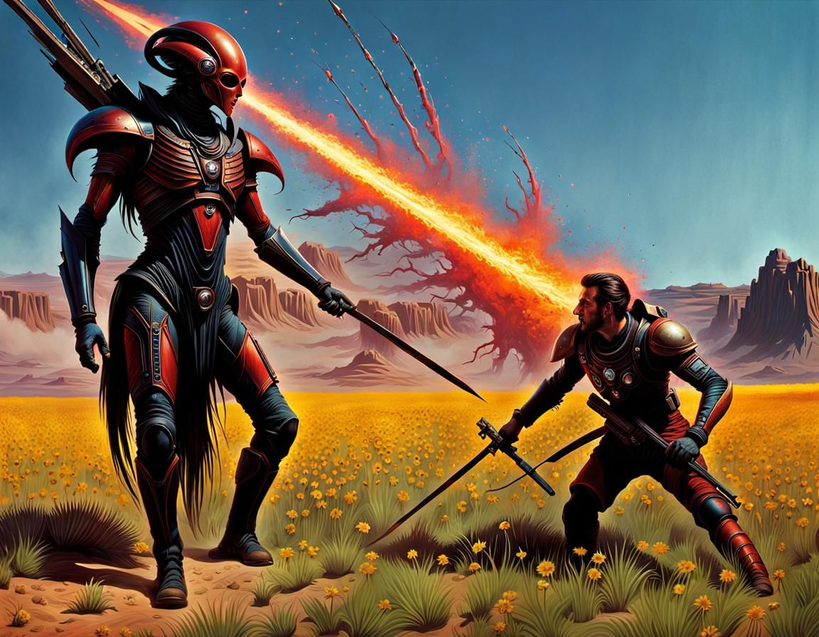 Abstract Alien Portraits in Bizarre Magical Realism