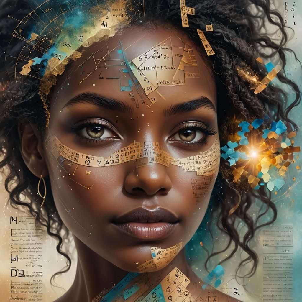 Surreal Diptych Portrait in Digital Art Style