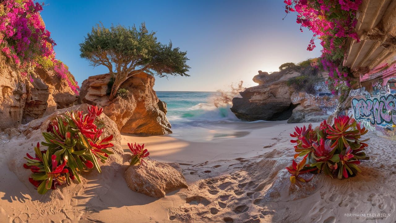 Sardinia Beach at Sunrise: Hyperrealistic Coastal Photograph