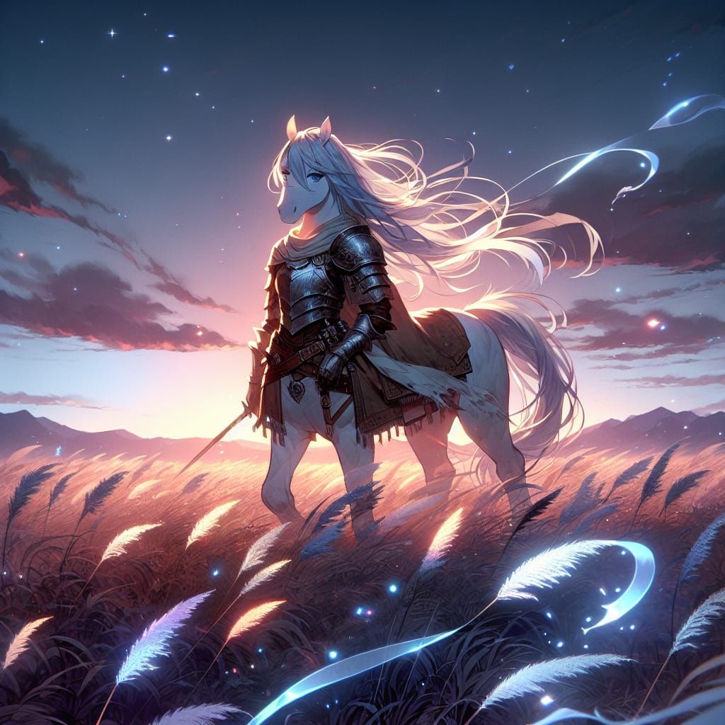 Anime Centaur Recounts Battlefield Tale