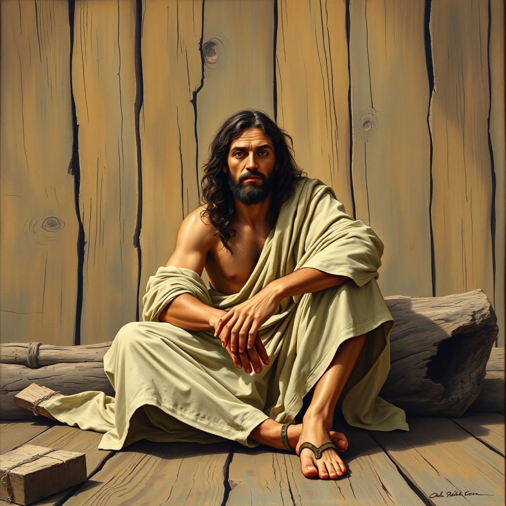 Sensual Jesus in Earthy Setting