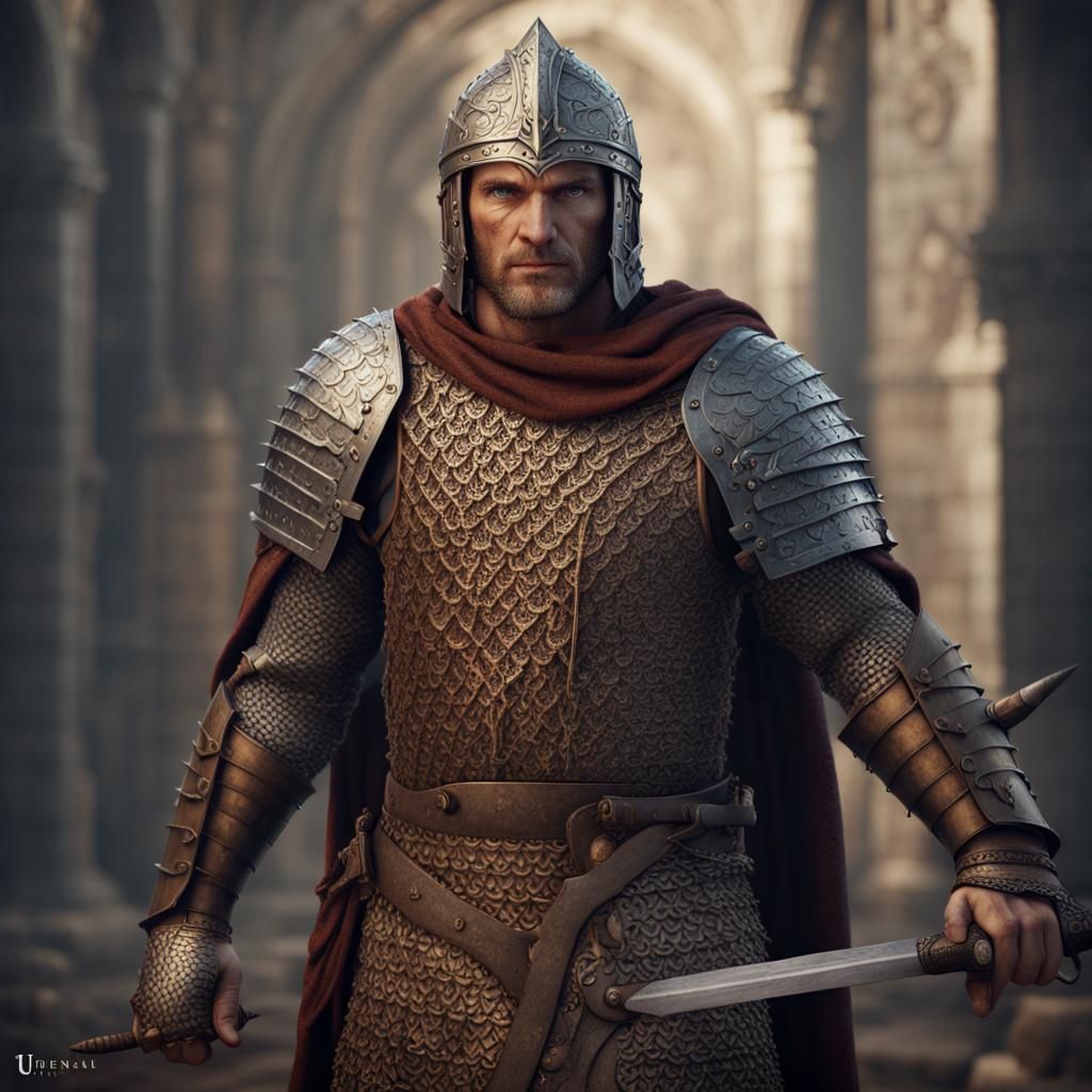Anglo-Saxon Warrior in Detailed Matte Painting