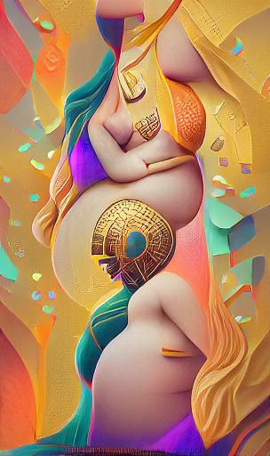 Art Deco Goddess: Geometric Fantasy Illustration