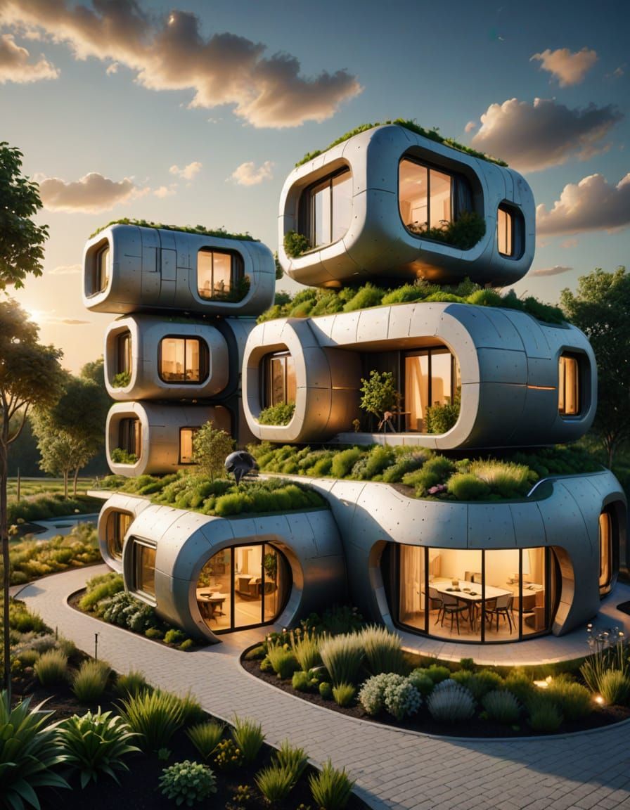 Hyper-Realistic Architectural Vision of Sustainable Innovati...
