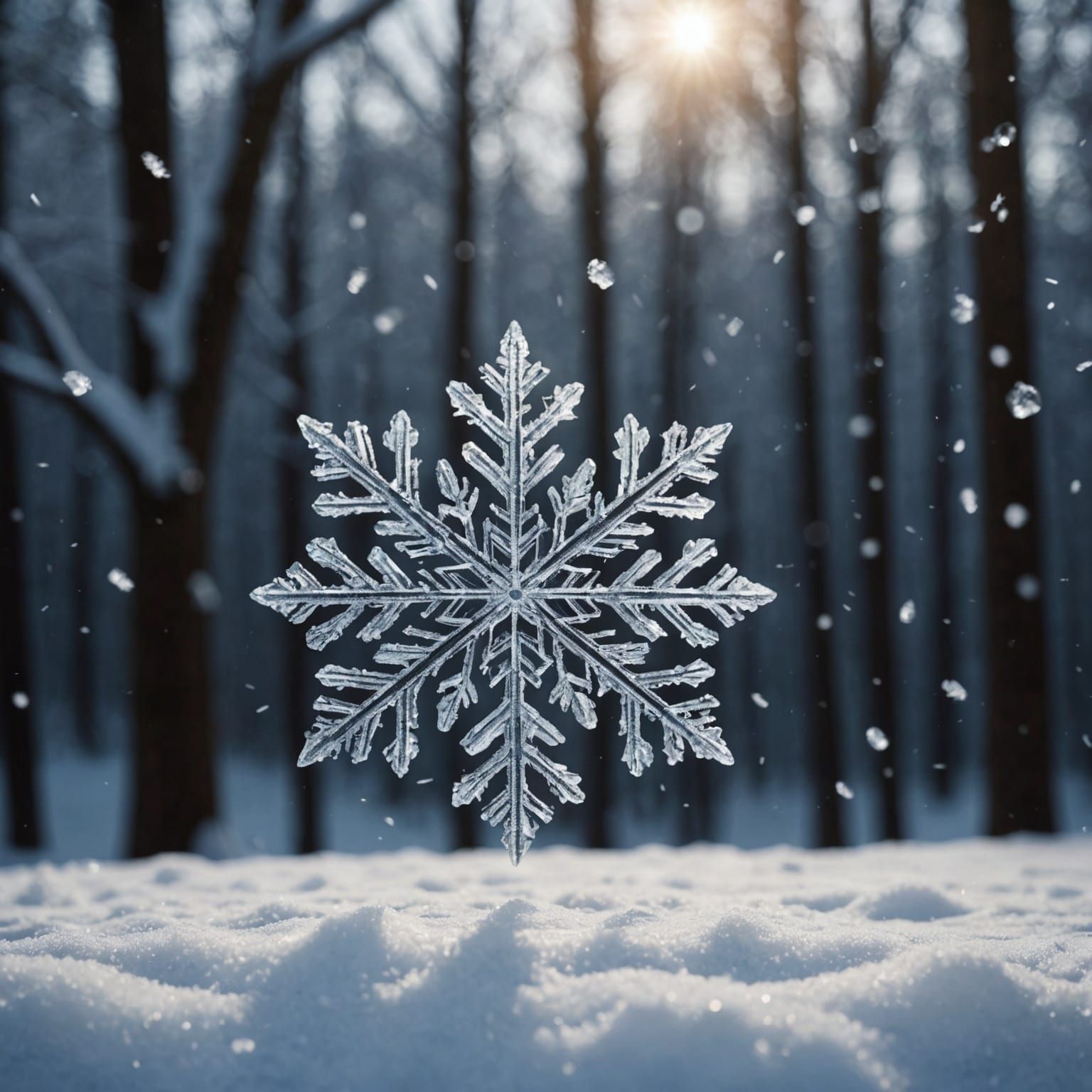 Sparkling Diamond Snowflakes Herald Winter's Arrival