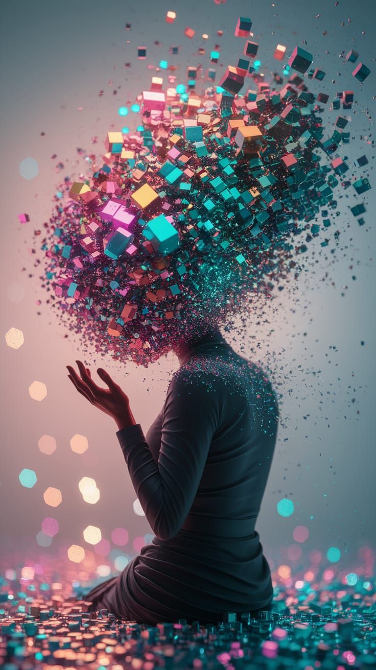 Radiant Dissolution: A Surreal Digital Painting