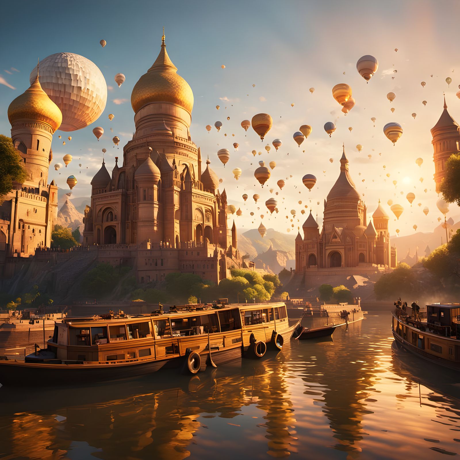 Photographers Capturing Landmarks at Golden Hour in Digital ...