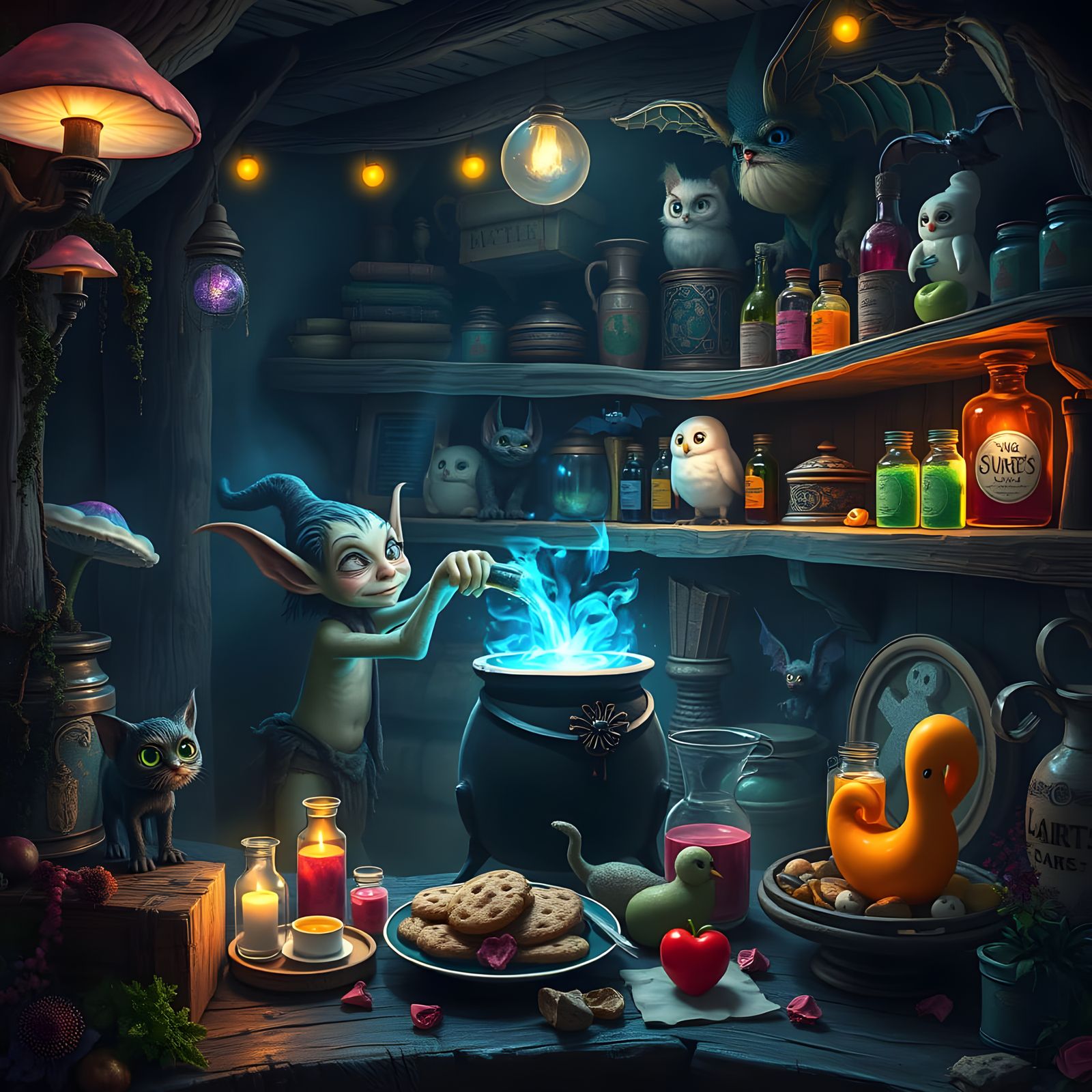 Magical Mischief in a Witch's Enchanted Boudoir