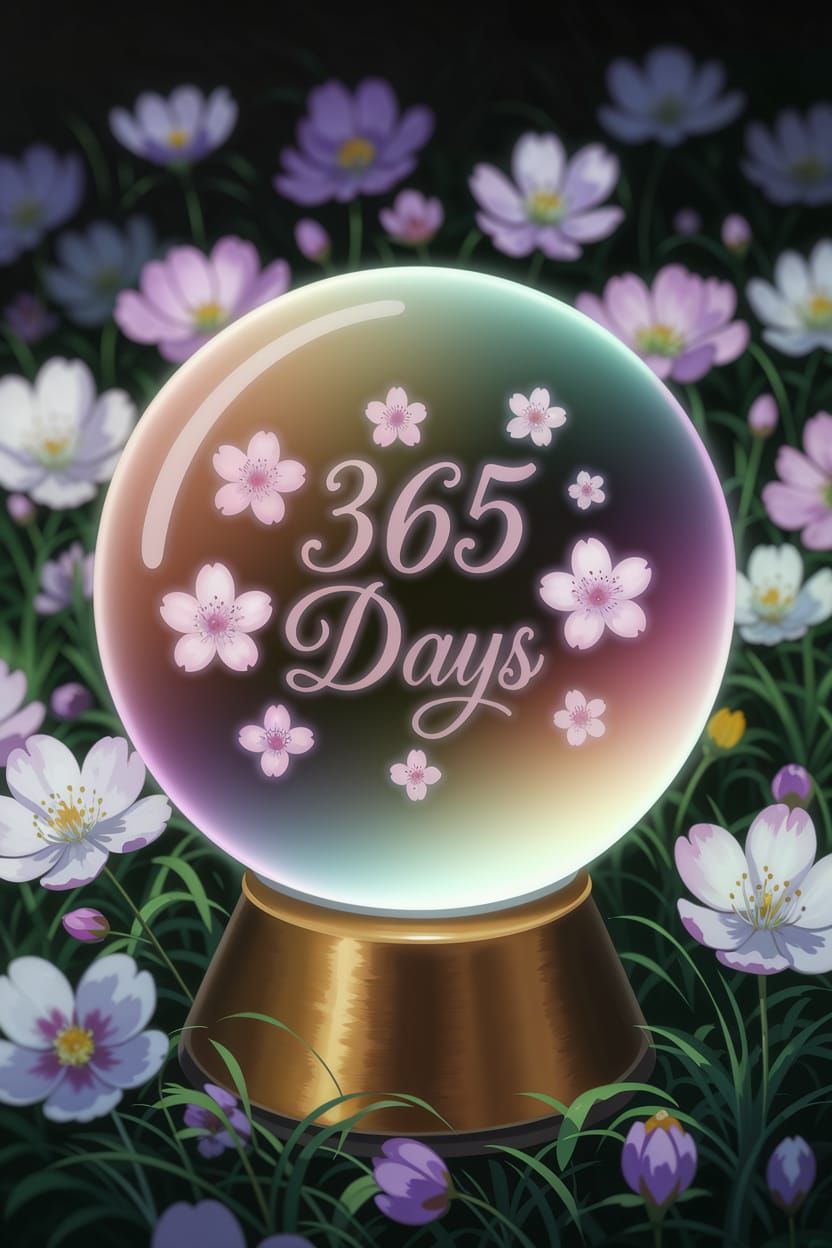 Anime Orb with Cherry Blossoms and 365 Days