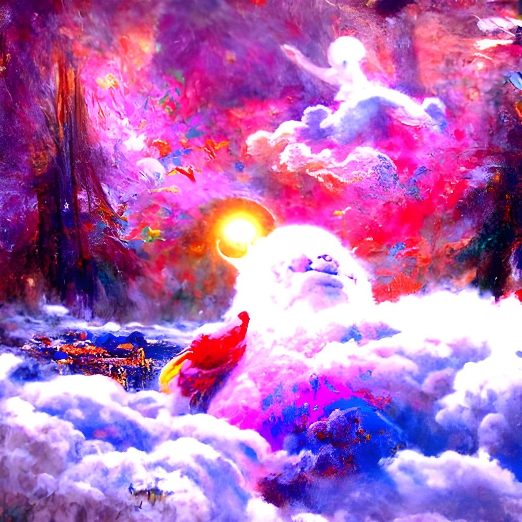 Elmo Swallows the Universe: Cosmic Astral Illustration