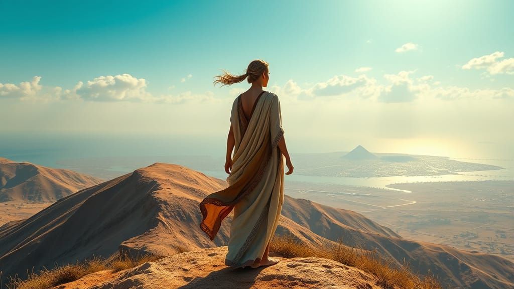 Regal Visionary on a Distant Horizon in Ancient Mediterranea...