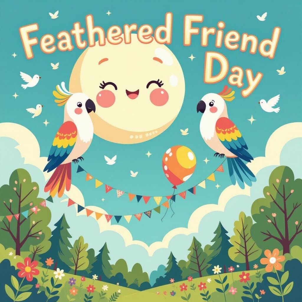 Whimsical Feathered Friend Day with Cockatoo Balloons