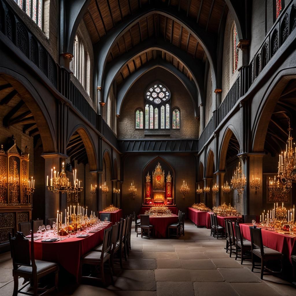 Medieval royal banquet hall