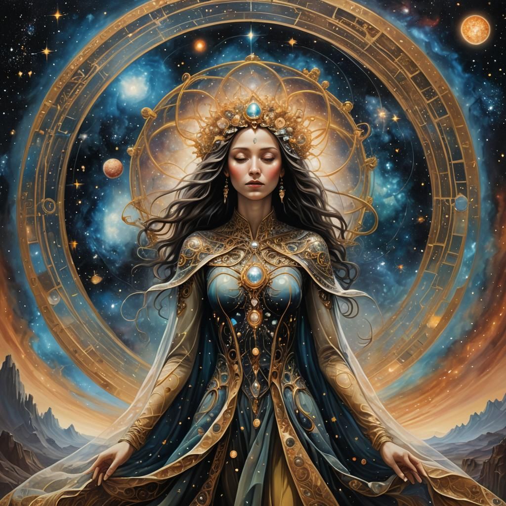 Woman at World's Edge: A Surreal Vision