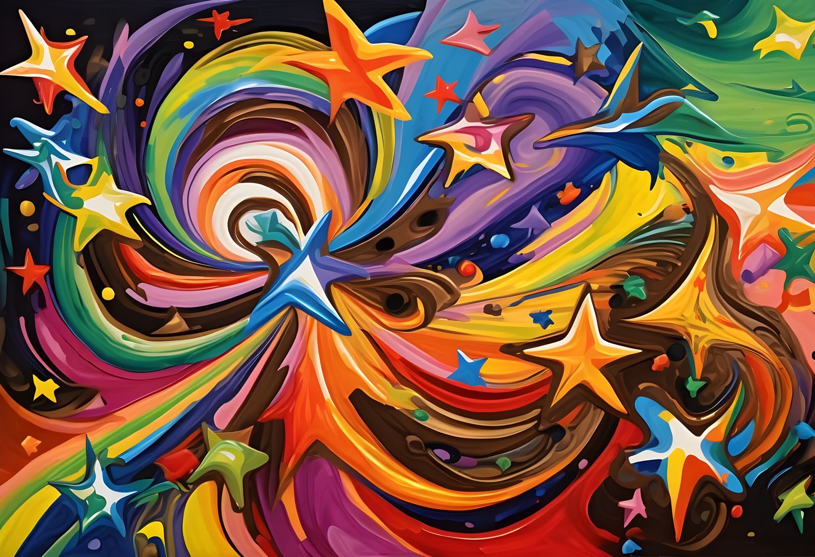 Vortex Maelstroms of Paint and Stars