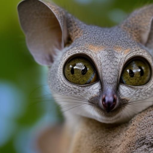 Close-Up Photo of a Bushbaby in a Tree