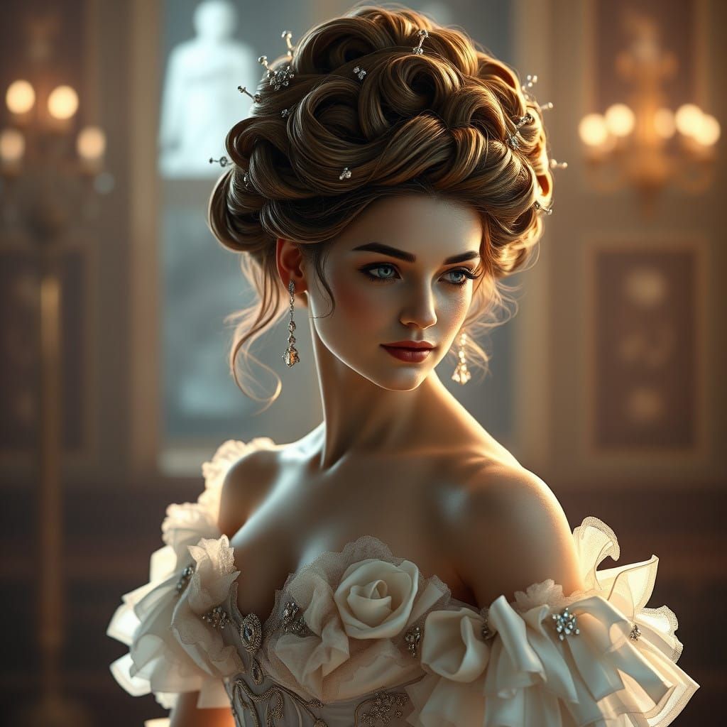 Ethereal Opera Diva in Enchanting Fantasy Gown