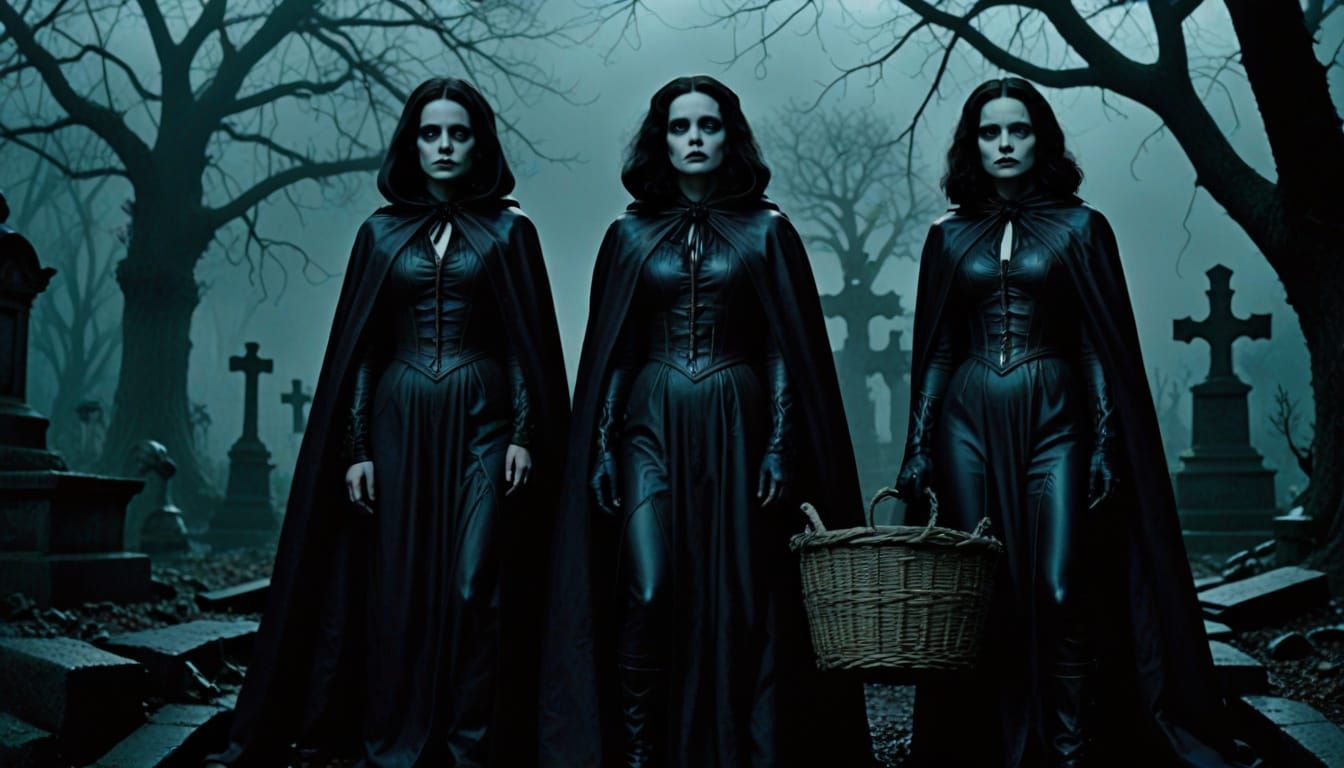 Four Women in Latex Tip a Body into an Ancient Well in a Got...