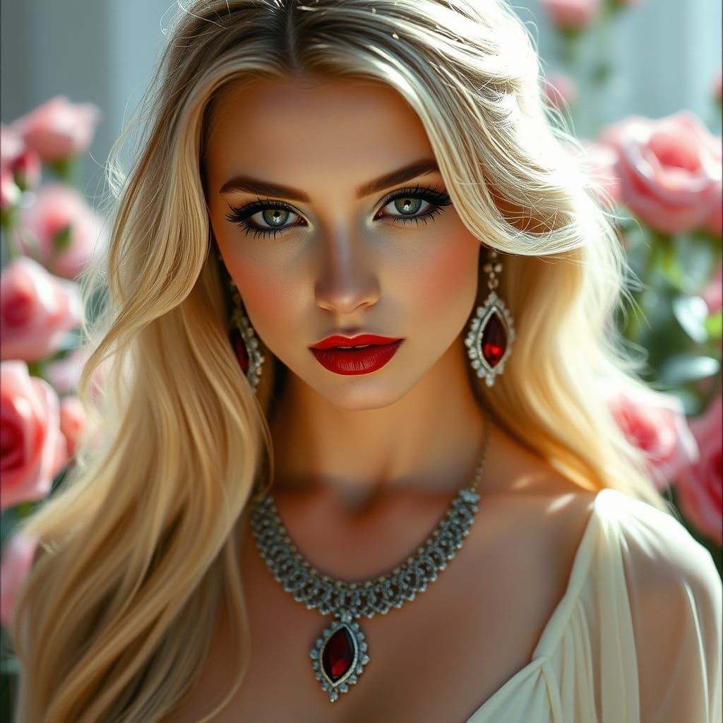 Ethereal Goddess in Cinematic Film Still