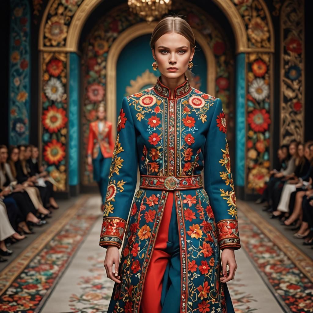 Runway Fashion: Russian Embroidery Meets Modern Style
