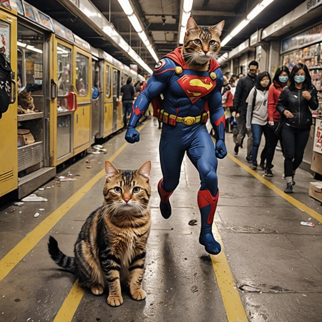 Superhero Cats Save the Day