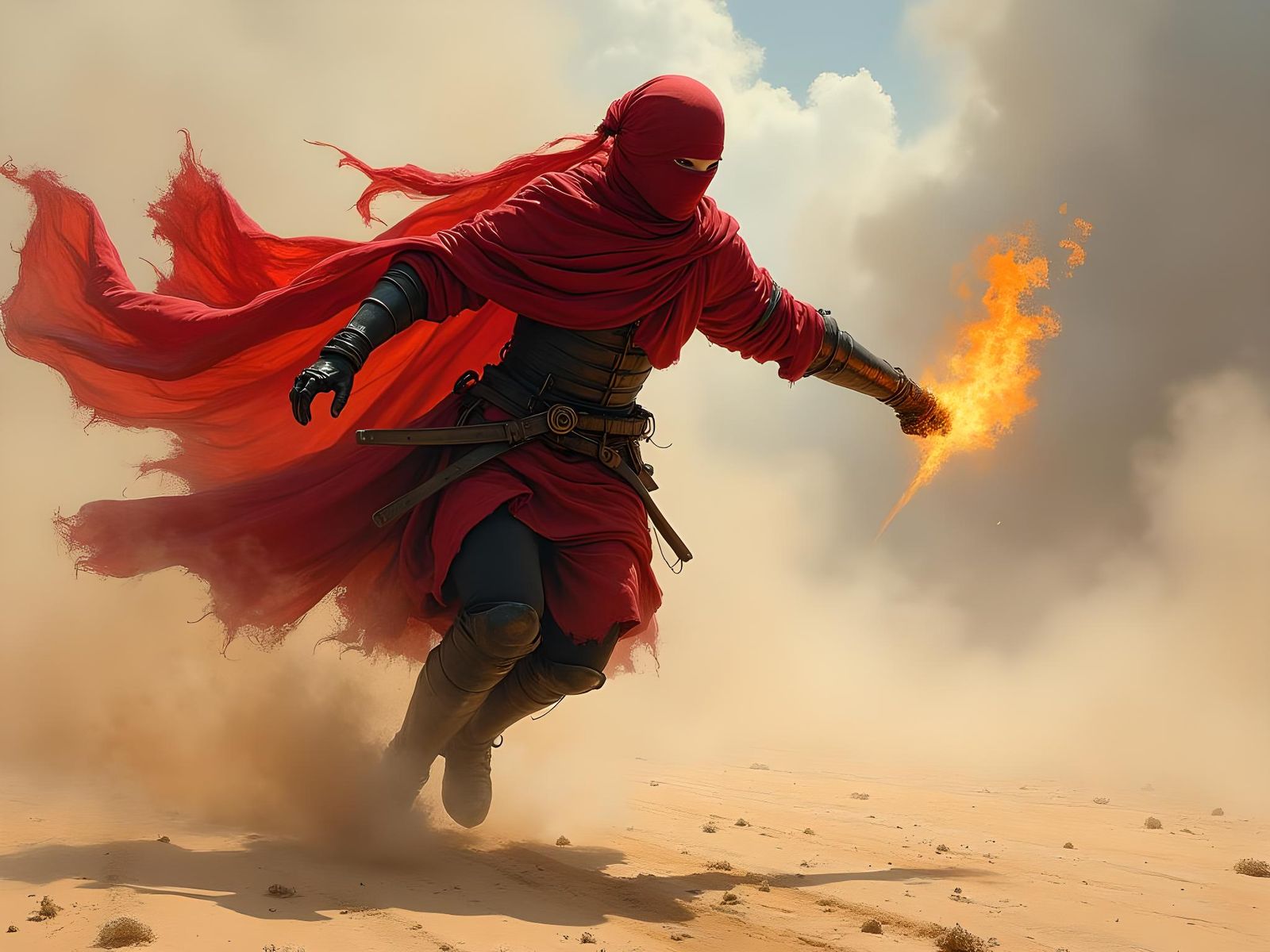 Female Rogue Goddess of War Oil Painting