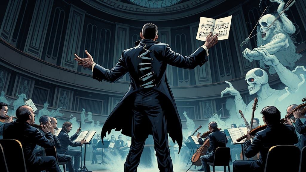 Musical Supervillain Conducts Phantom Orchestra in Gothic Ha...