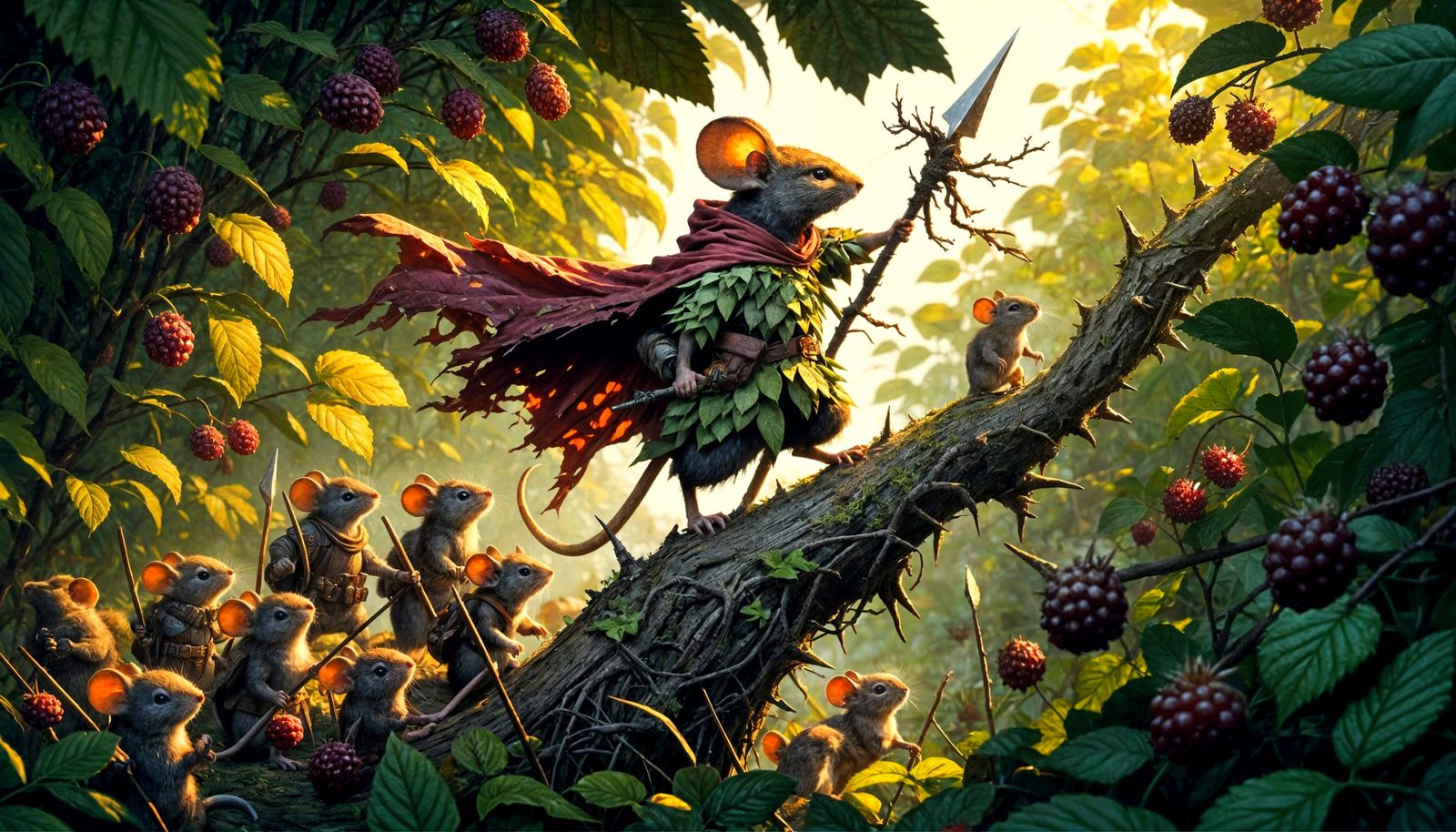 Brambleguard Captain Leading Mouse Army